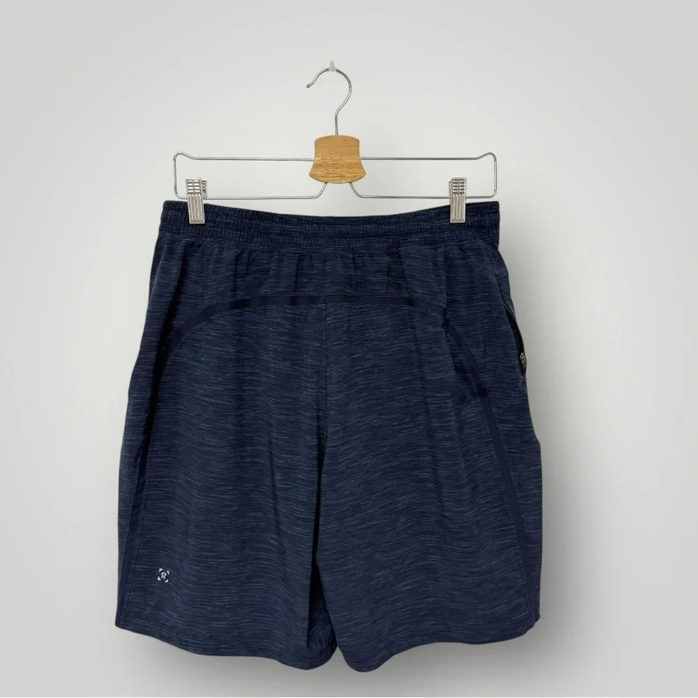 Lululemon Pace Breaker Short‎ 9” Lined  Size L Heathered Iron Blue HABM 50051